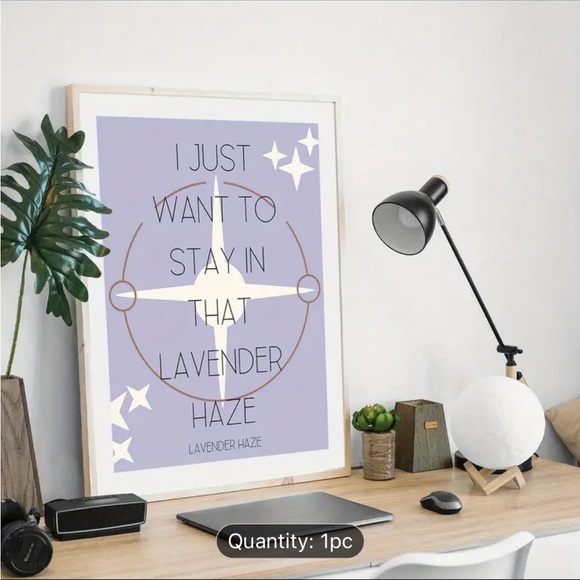 💛Lavender Haze Lyrics Poster Thick Canvas Art Wall Decor for Music Fans - 1pcs - Picture 3 of 9